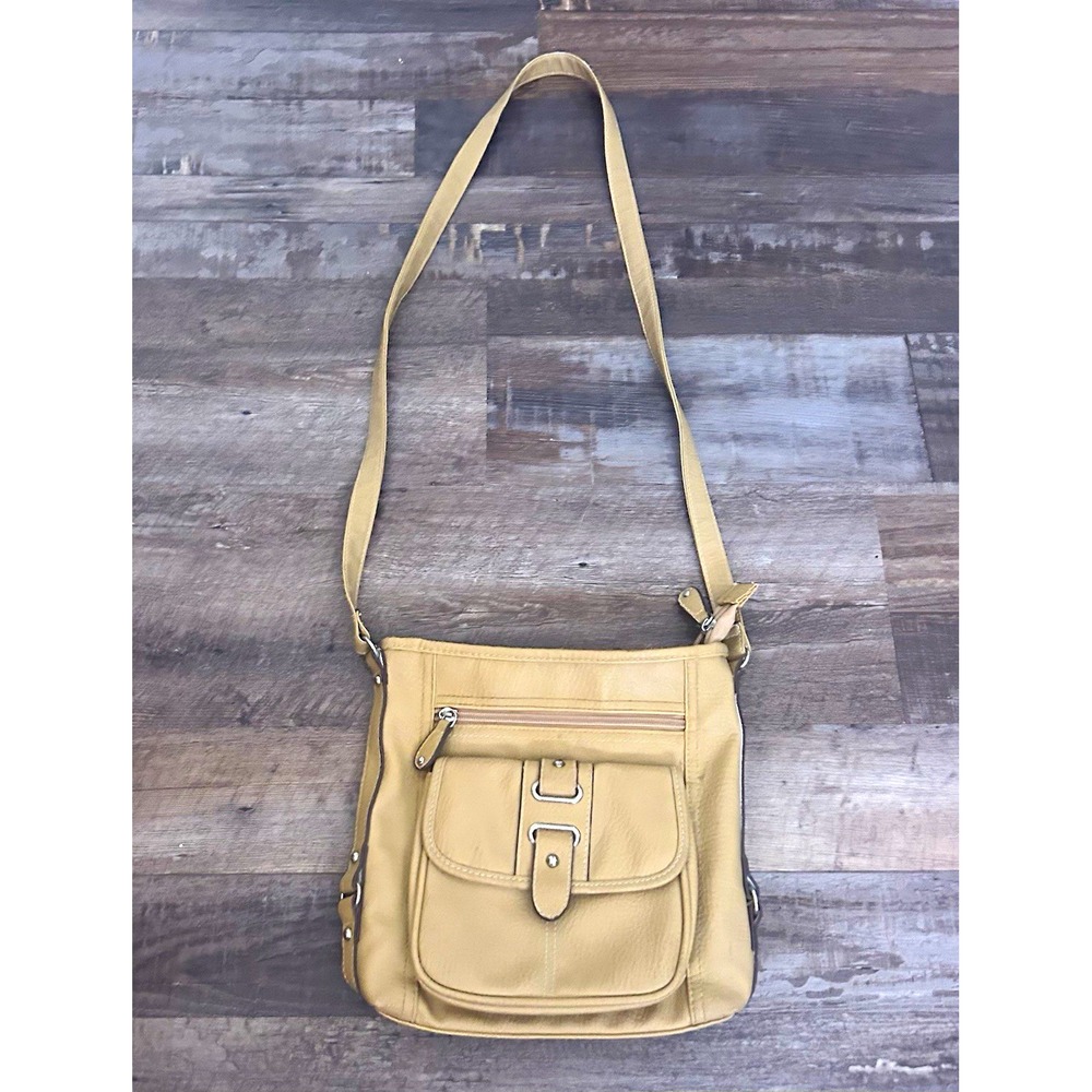 Women's Beige Solid Pebbled Crossbody Bag, Zip Closure, Silver Hardware, Pockets